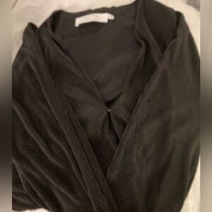 Astr Black Textured Top